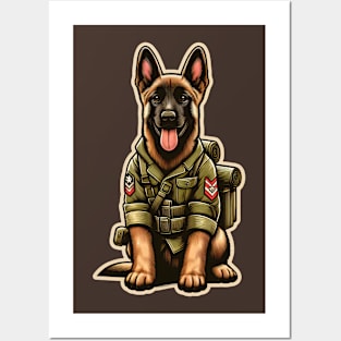 Belgian Malinois Soldier Posters and Art